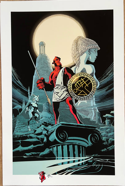 ONLINE EXCLUSIVE 9 LIMITED REMARQUED & SIGNED Olivier Vatine Hellboy 12x18