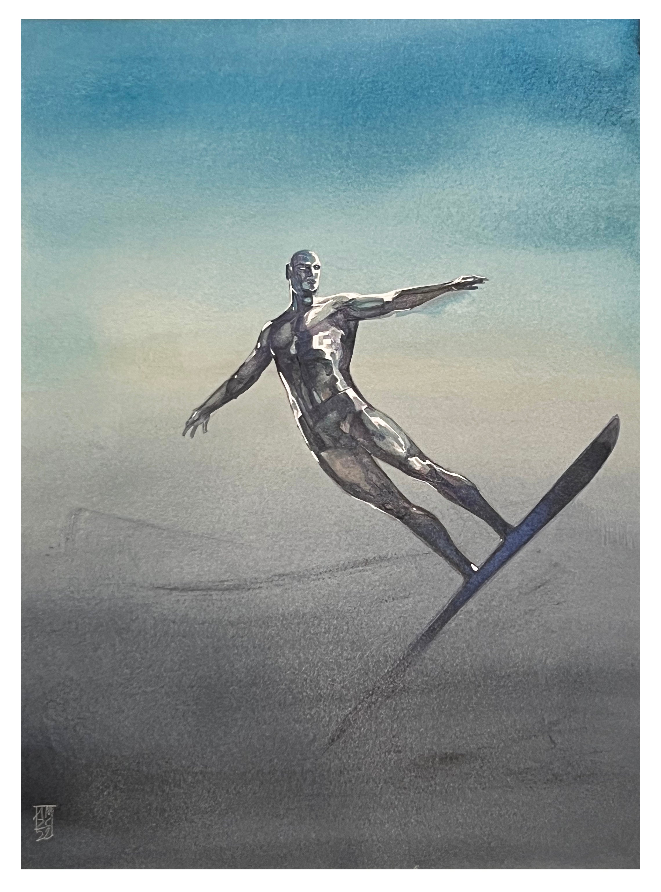 Alex Maleev Original Art Silver Surfer Illustration