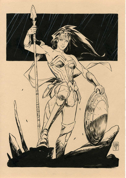 Luca Maresca Original Art Wonder Woman Illustration