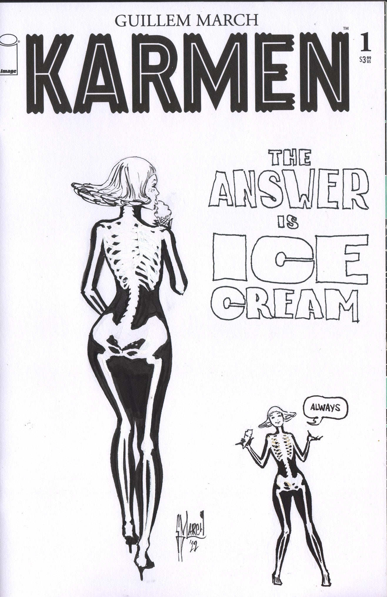 Guillem March Original Art Karmen Zine 3 Published Blank Cover (Zine Included)