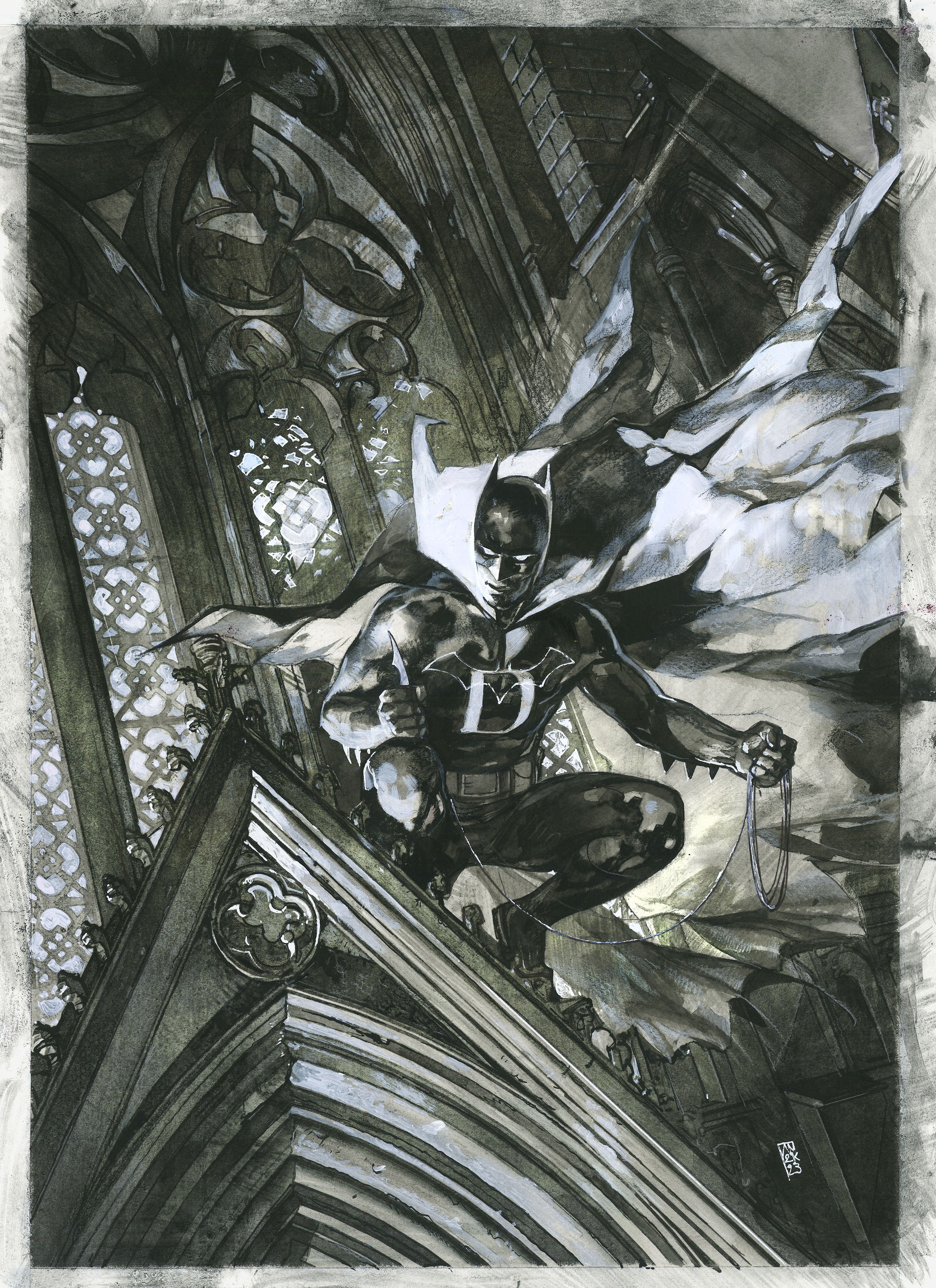 Alex Maleev Original Art Knight Terrors #1 Cover
