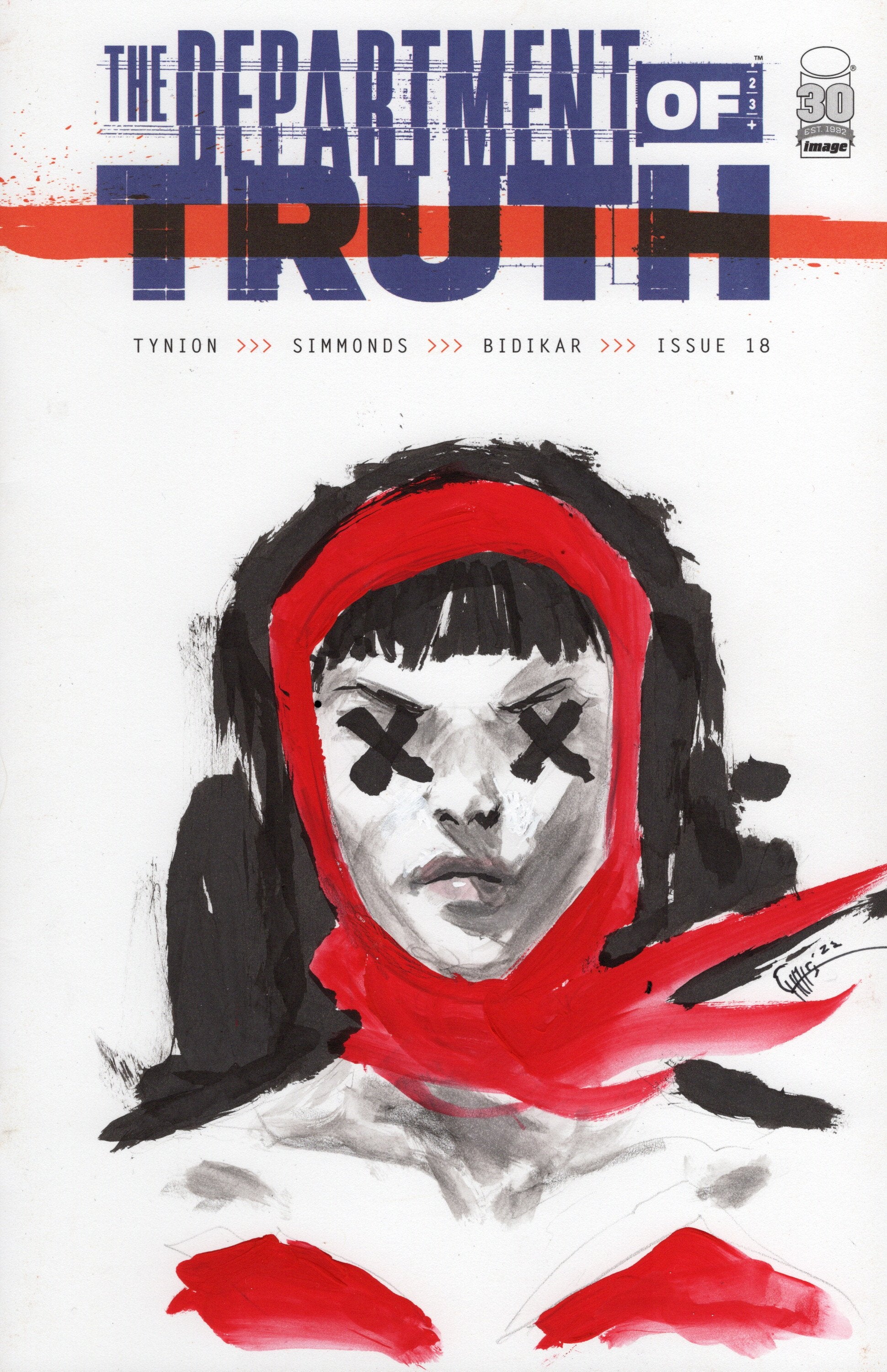 Chris Shehan Original Art Department of Truth Blank Cover 1