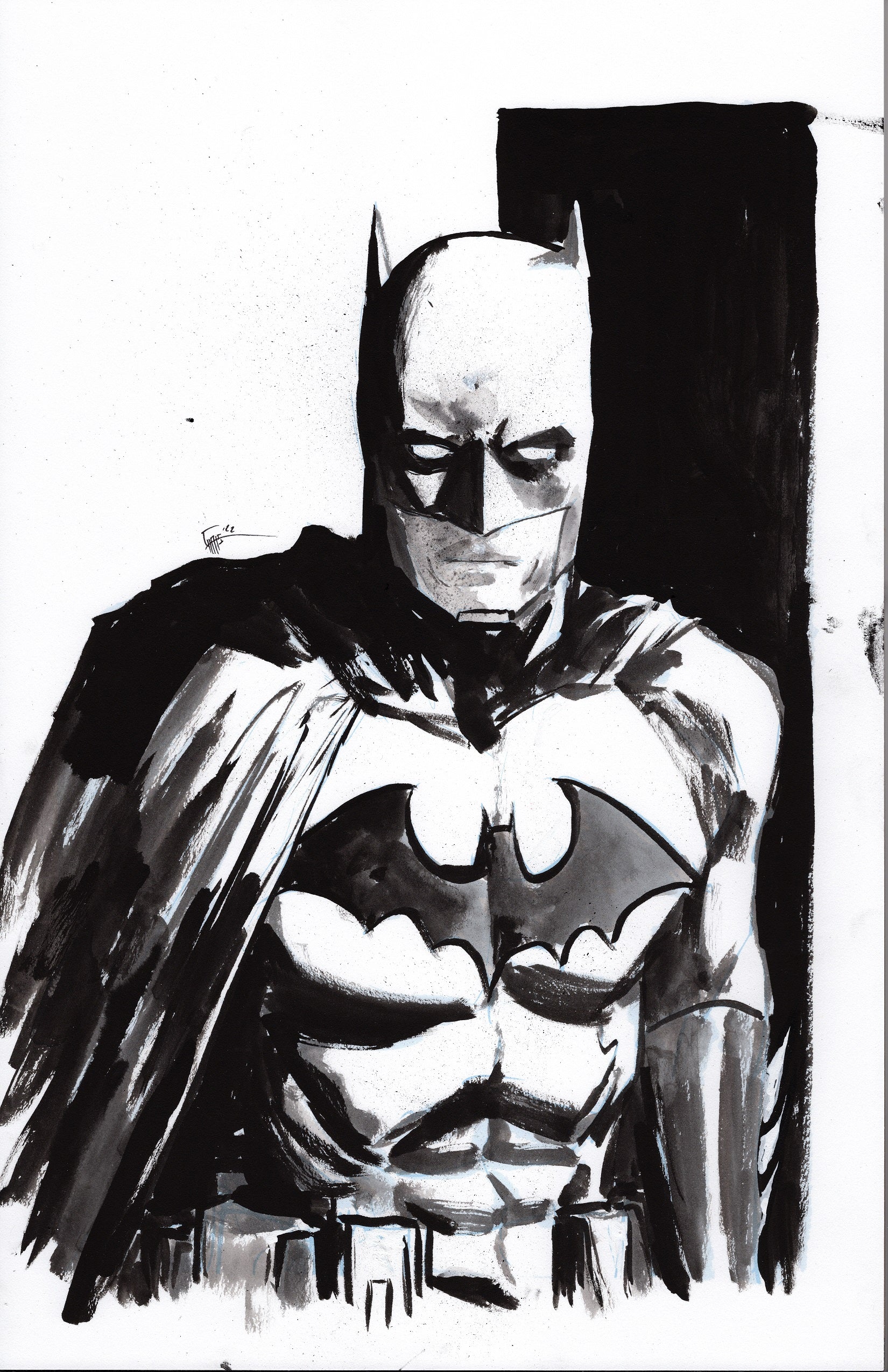 Chris Shehan Original Art Batman Illustration – Kirby's Comic Art