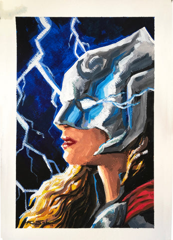 Francesco Segala Marvel Females KCA Team Collection Original Art Lady Thor A4